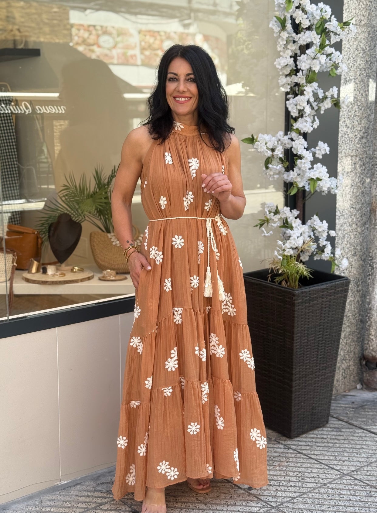 VESTIDO EGYPTO TEJA