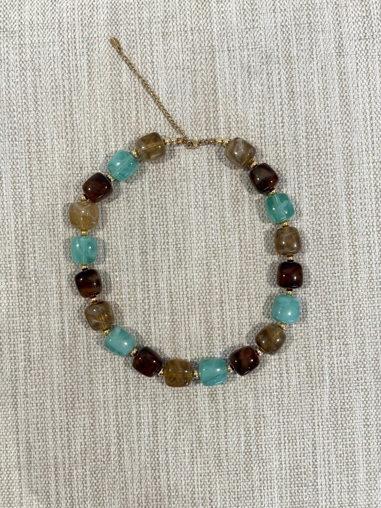 COLLAR BALL COMBINADO MARRÓN