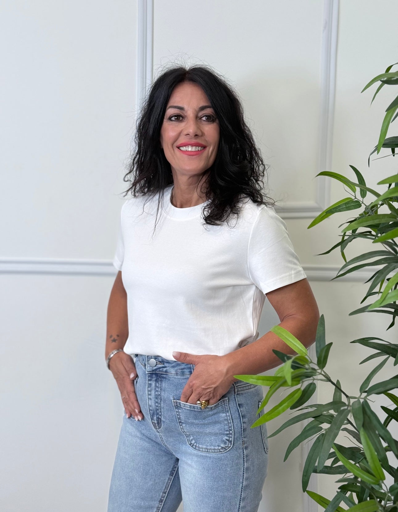 CAMISETA BÁSICA ALGODÓN BLANCA