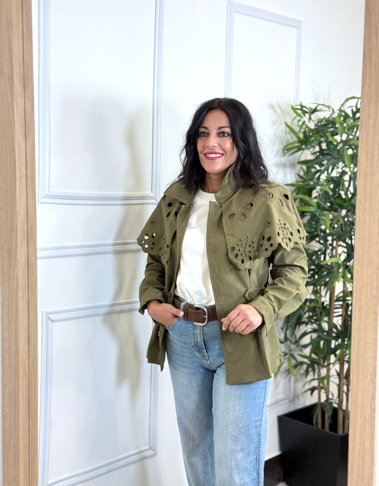 PARKA CAPA TROQUELADA KAKI