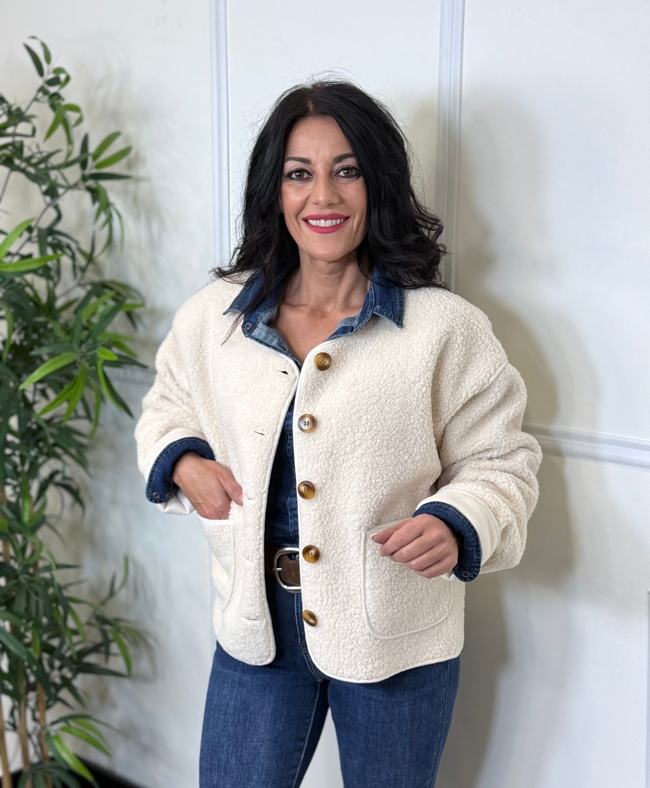 CHAQUETA BORREGILLO BEIGE