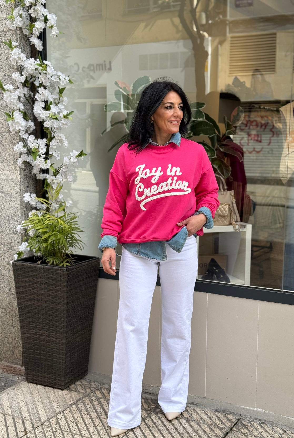 SUDADERA JOY ROSA