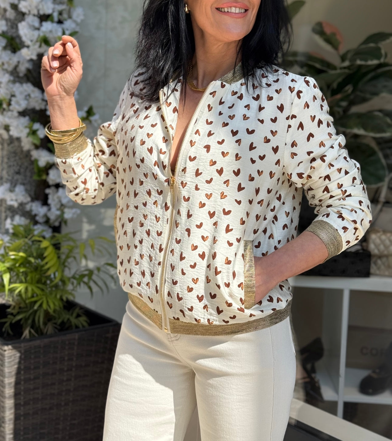CHAQUETA LOVE GOLD CHOCOLATE