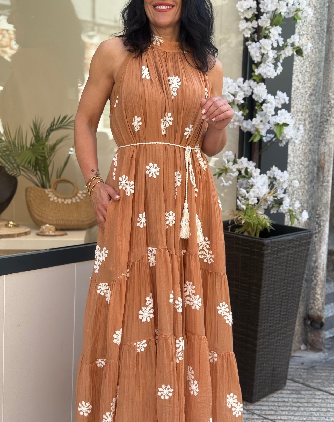VESTIDO EGYPTO TEJA
