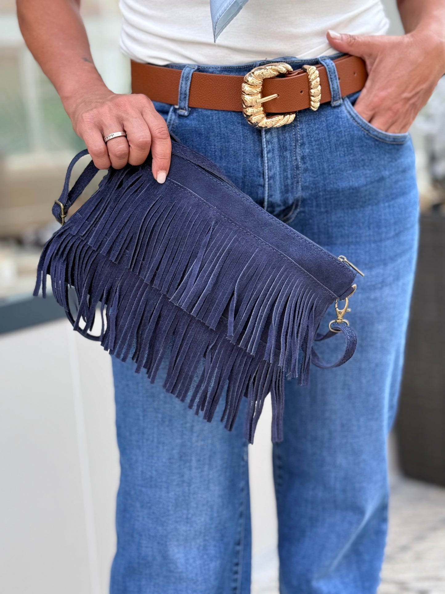 BOLSO FLECOS AZUL MARINO