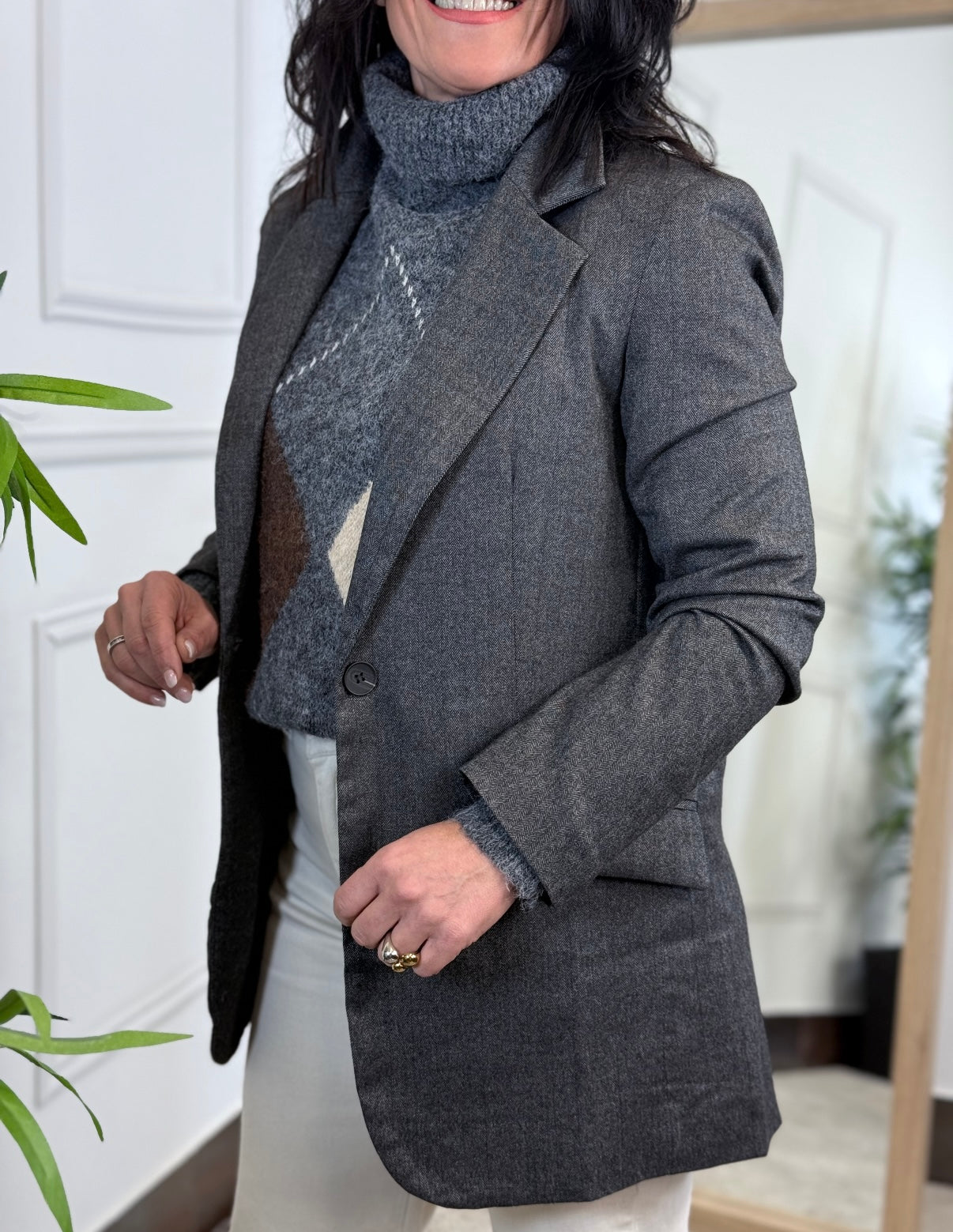 BLAZER CAREY GRIS MARENGO