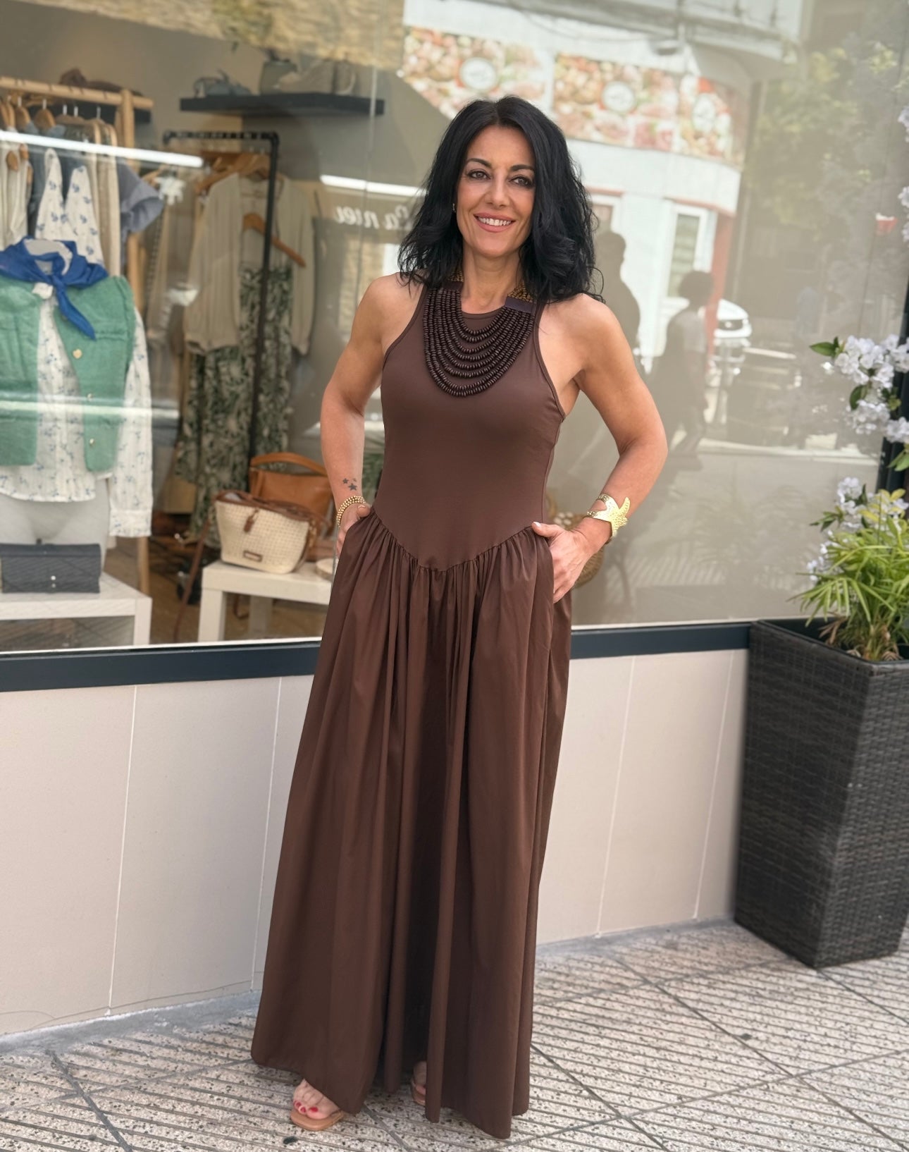 VESTIDO NUBE CHOCOLATE