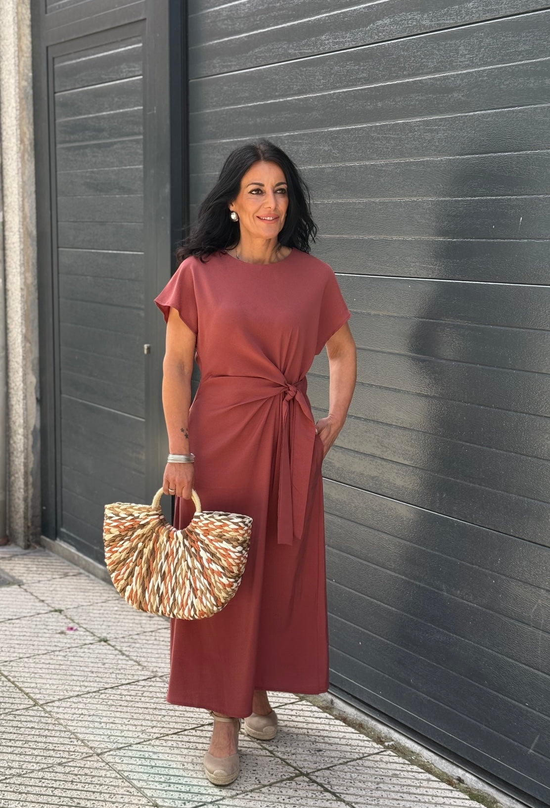 VESTIDO LAZADA TERRACOTA