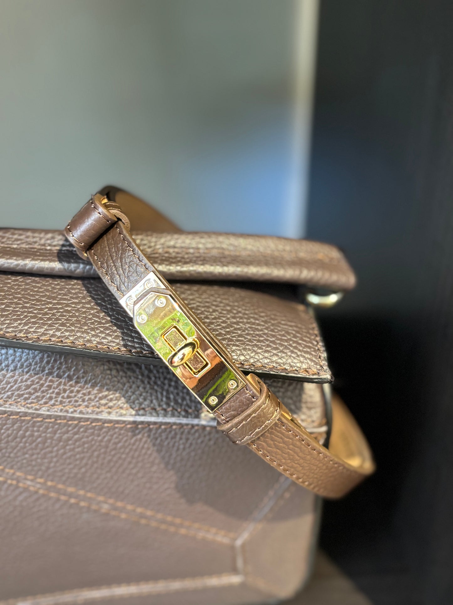 CINTURÓN KELLY PIEL CHOCOLATE