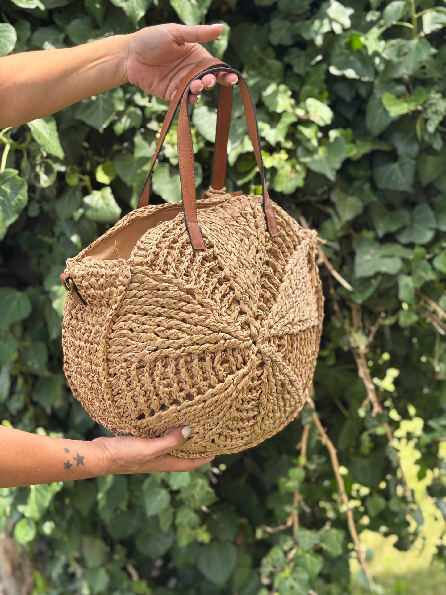 CESTA CÍRCULO RAFIA