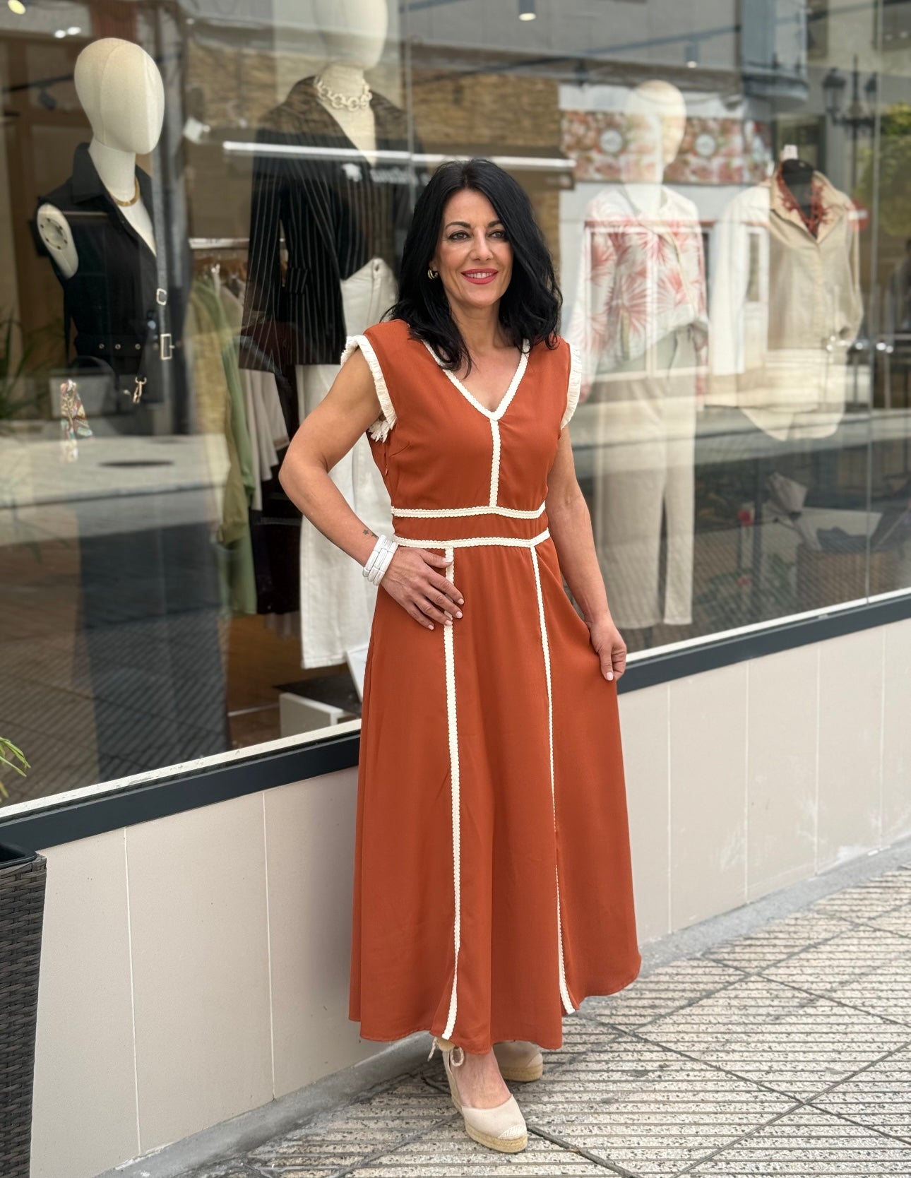 VESTIDO NASAR TEJA