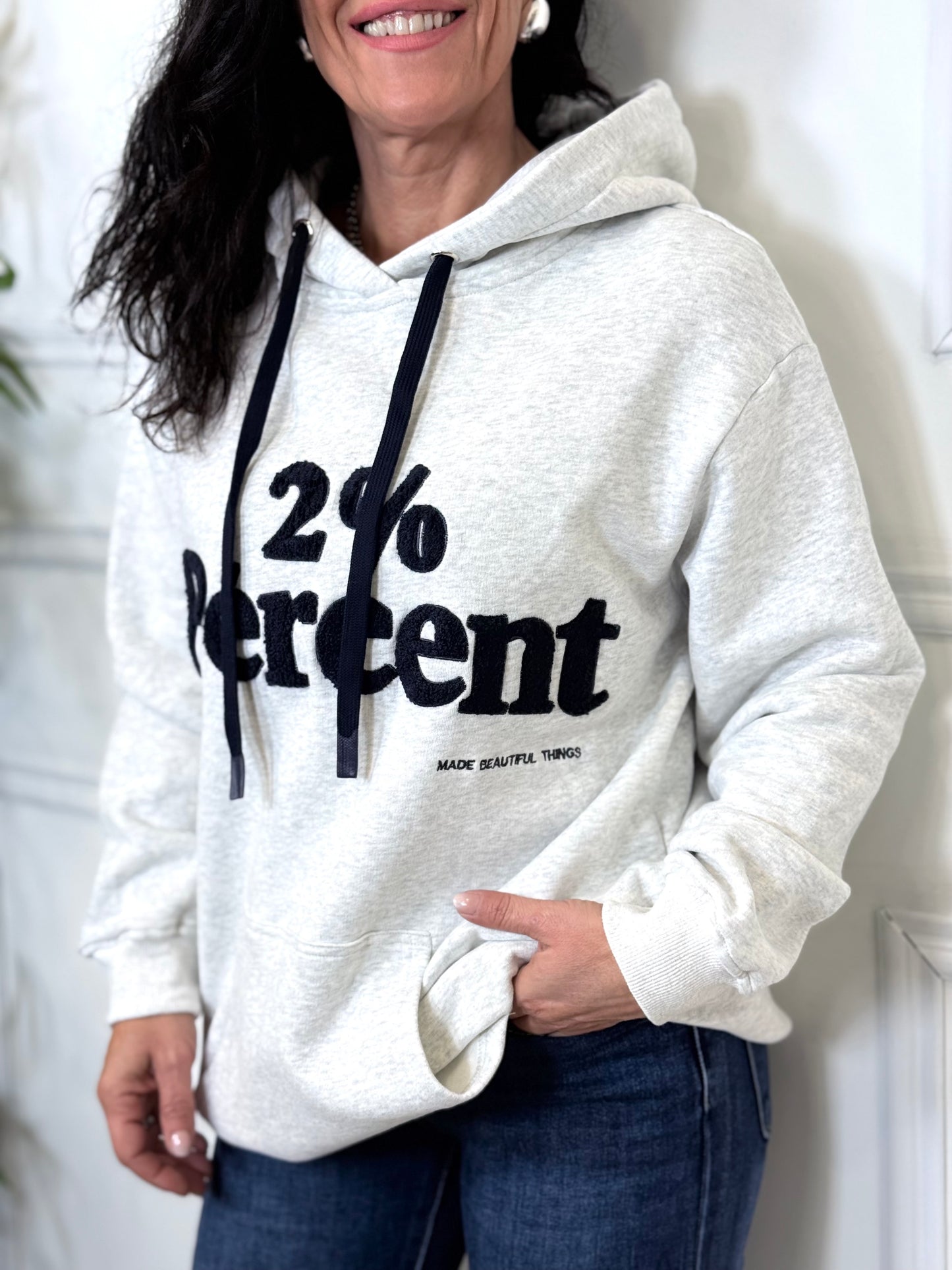 SUDADERA PERCENT GRIS