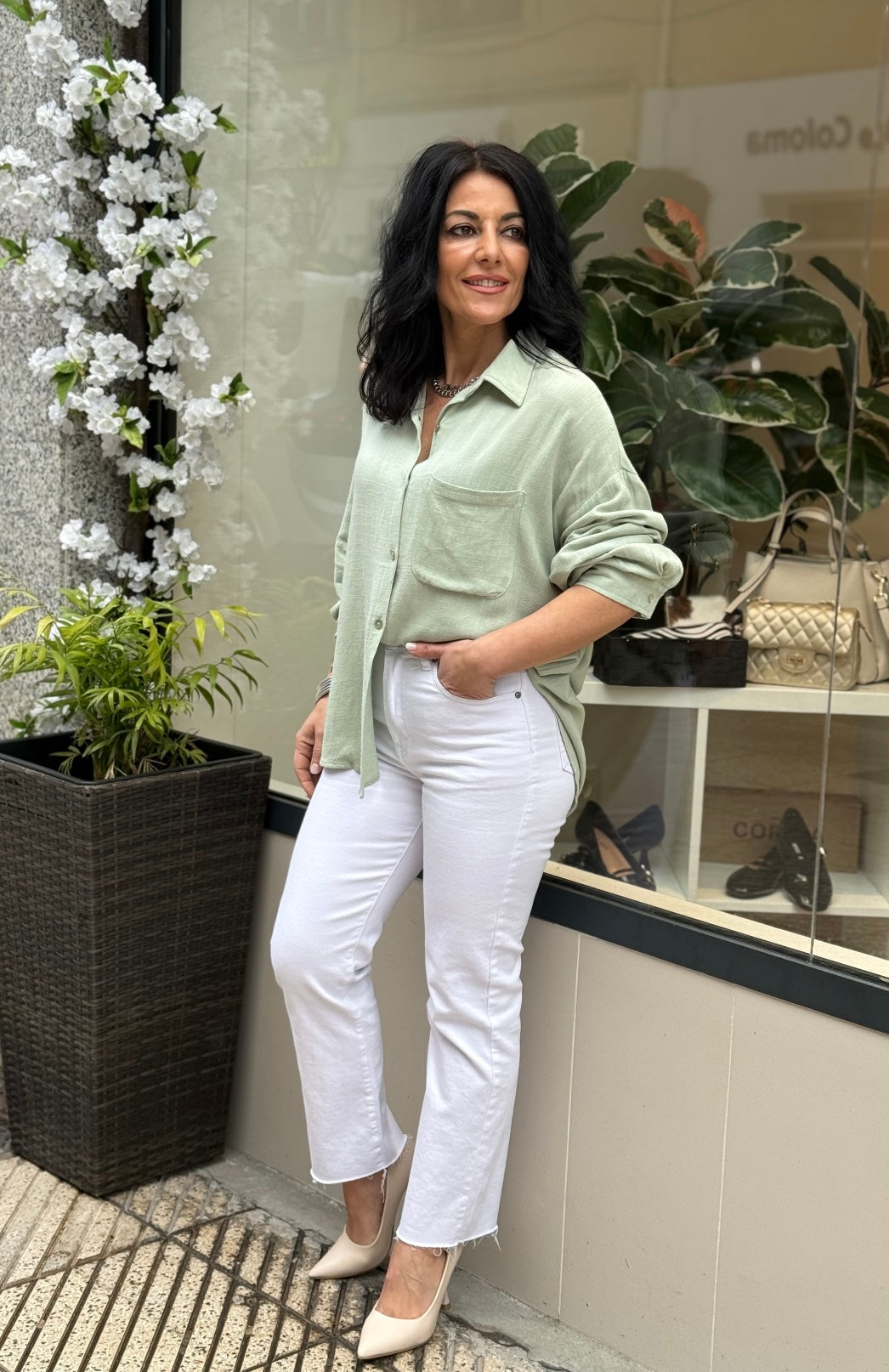 CAMISA LINO VERDE