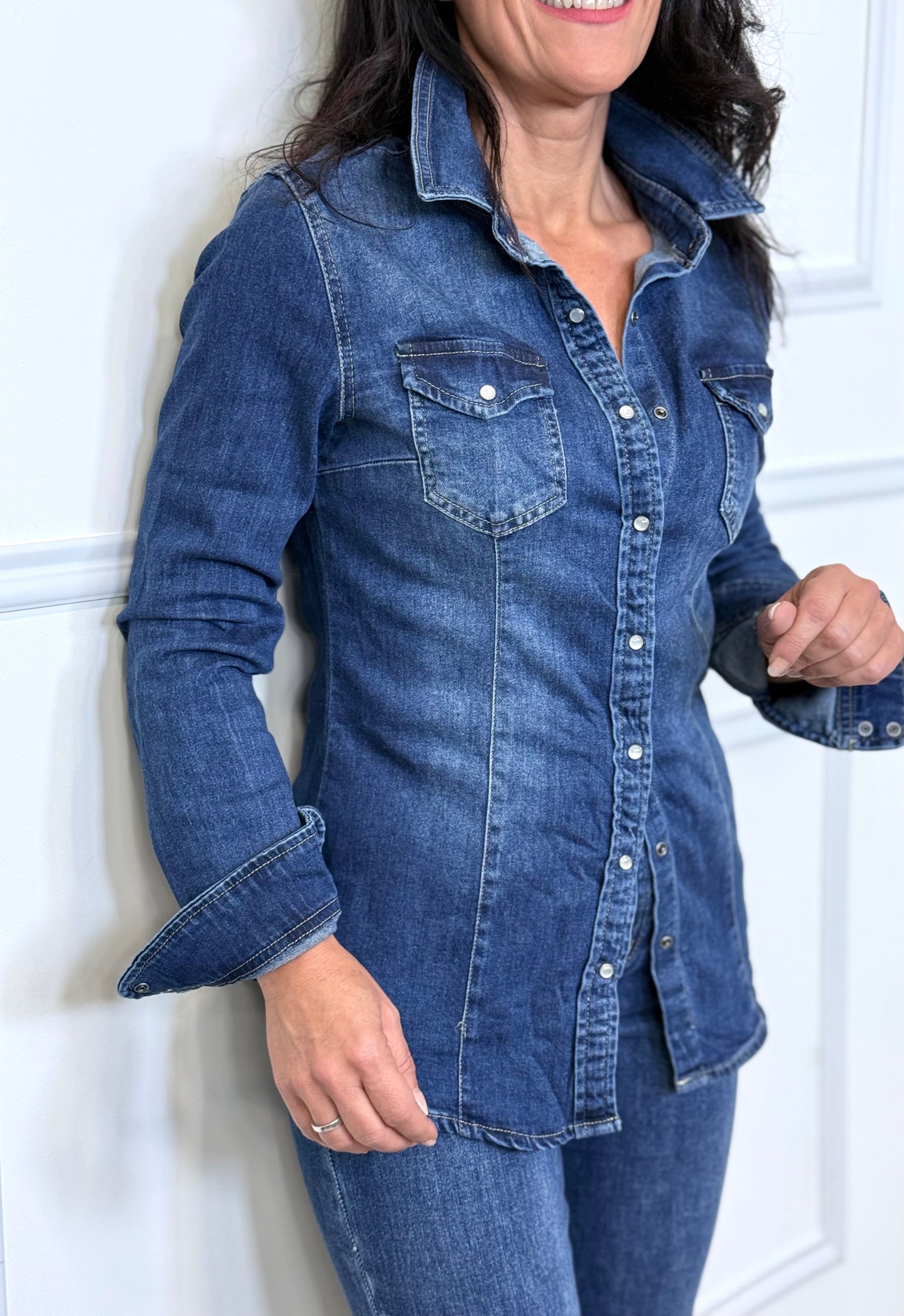 CAMISA DENIM OSCURA