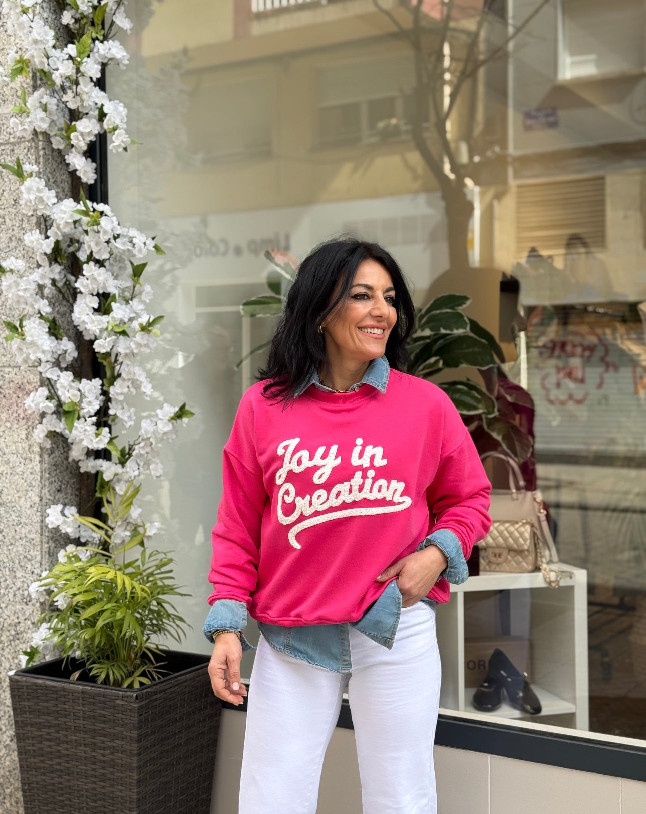 SUDADERA JOY ROSA
