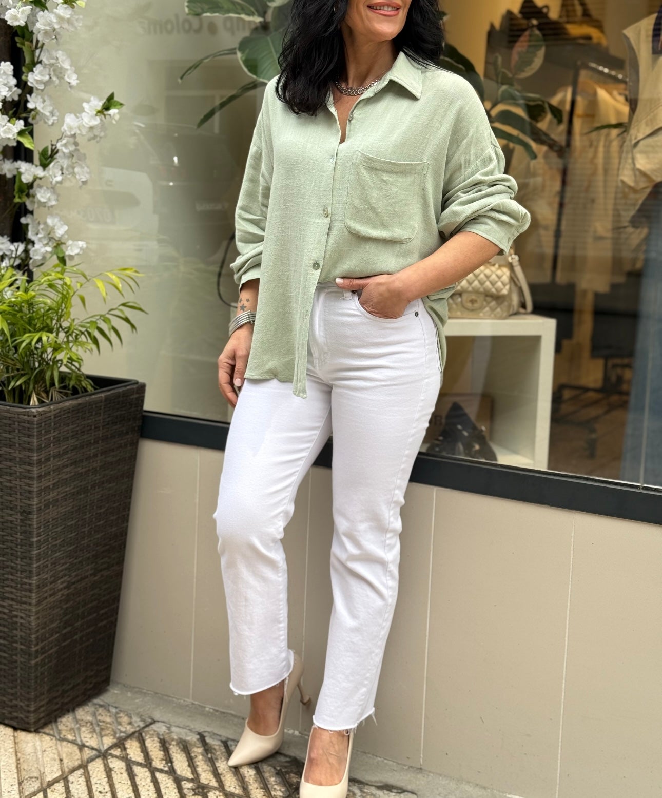 CAMISA LINO VERDE