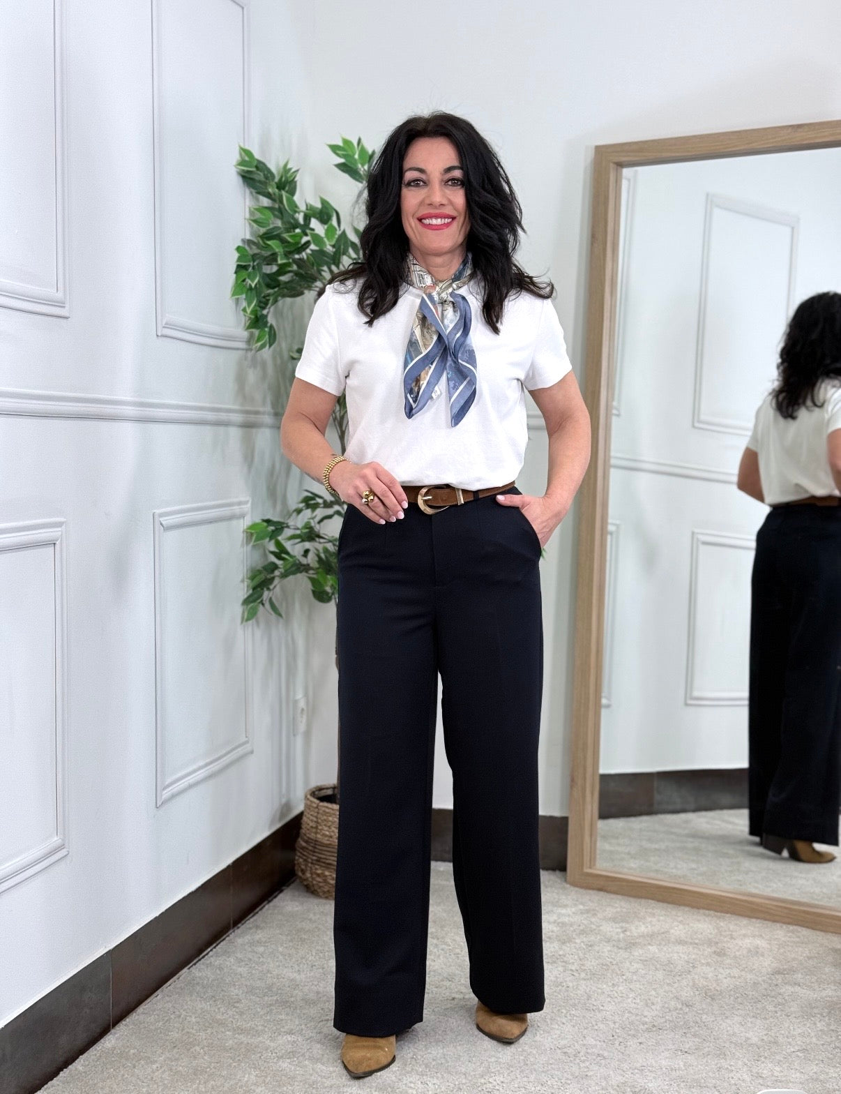 PANTALÓN PINZAS MARINO