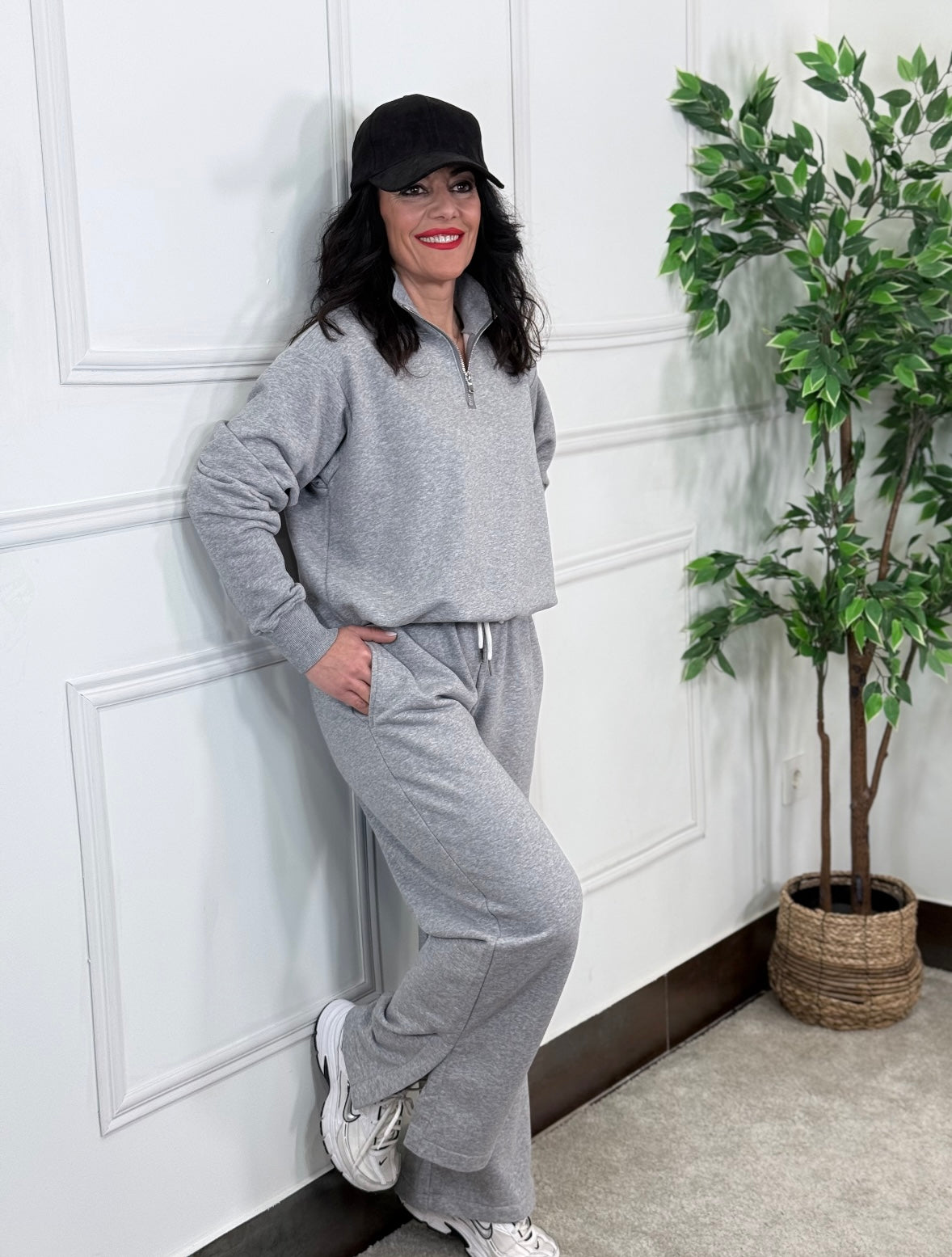 SUDADERA CREMALLERA GRIS