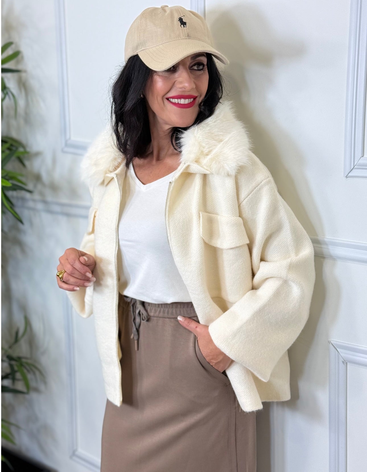 CHAQUETA BERLÍN PELO BEIGE