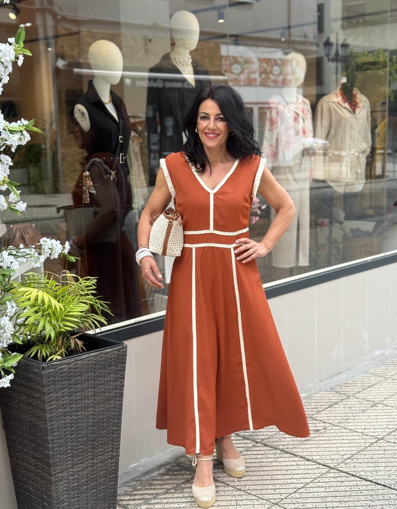 VESTIDO NASAR TEJA