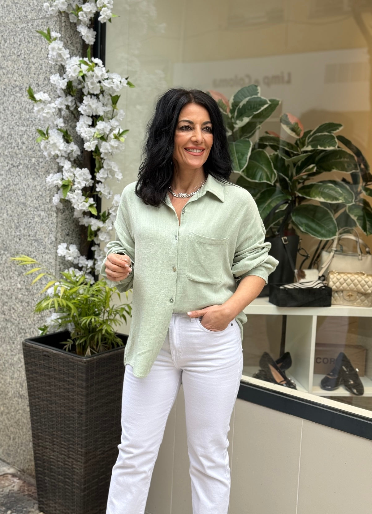 CAMISA LINO VERDE