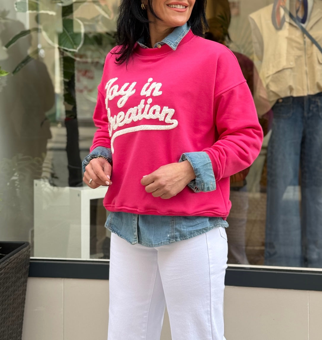 SUDADERA JOY ROSA