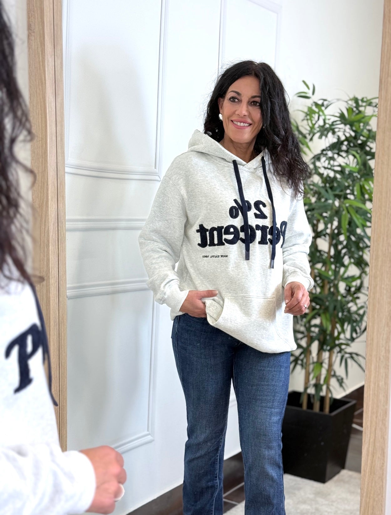 SUDADERA PERCENT GRIS