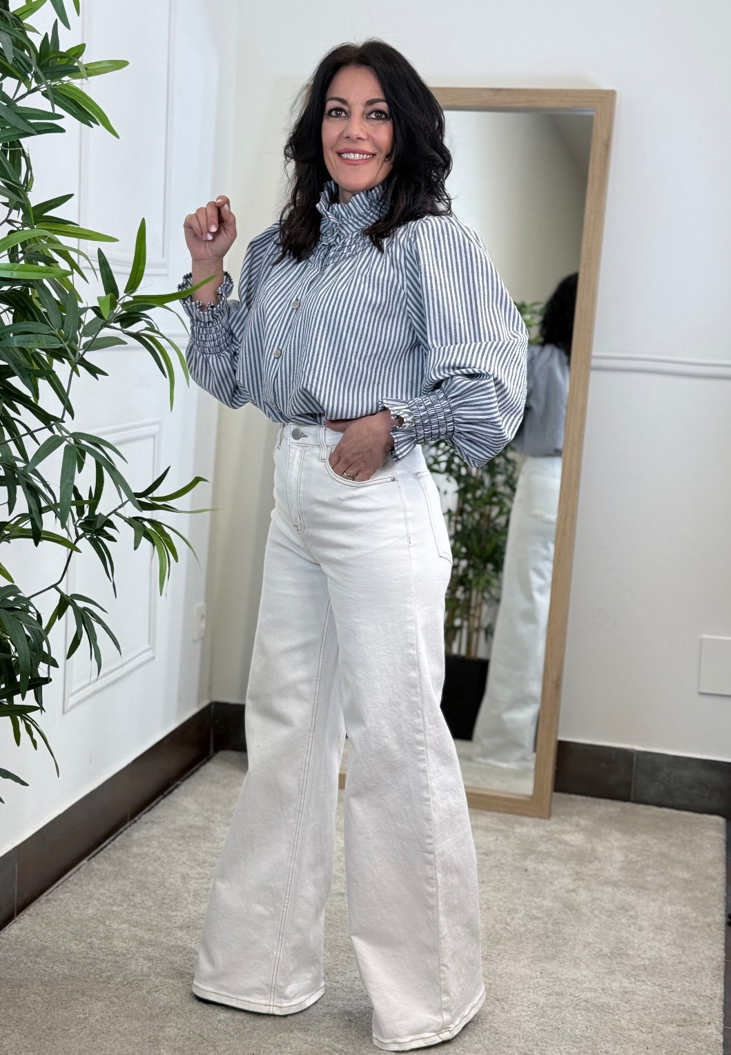 PANTALÓN URBAN BLANCO PESPUNTE