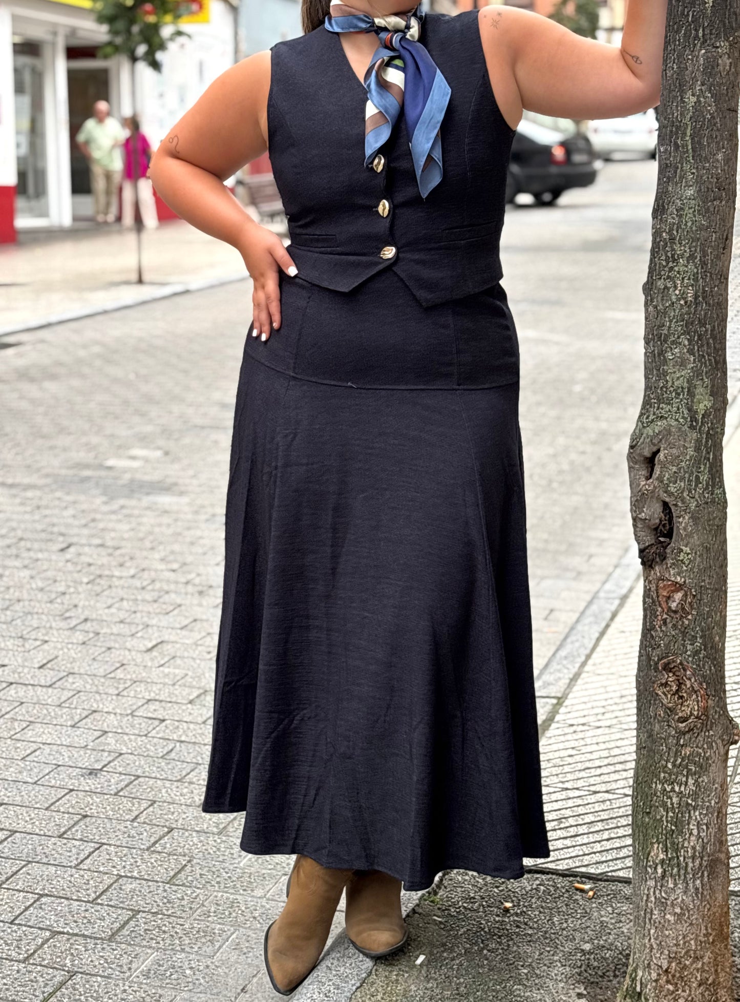 FALDA PARIS DENIM OSCURO