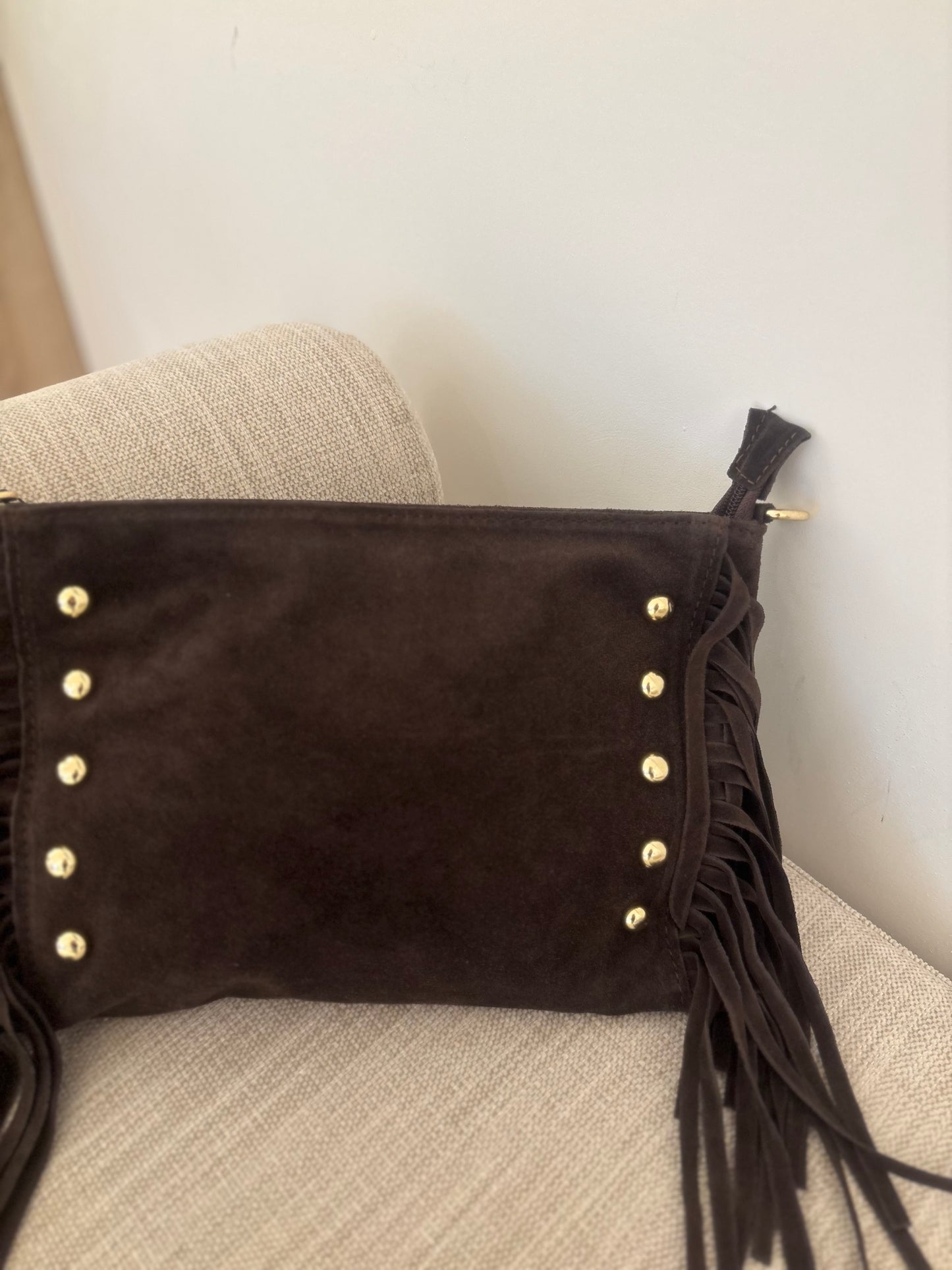 BOLSO FLECO TACHUELAS