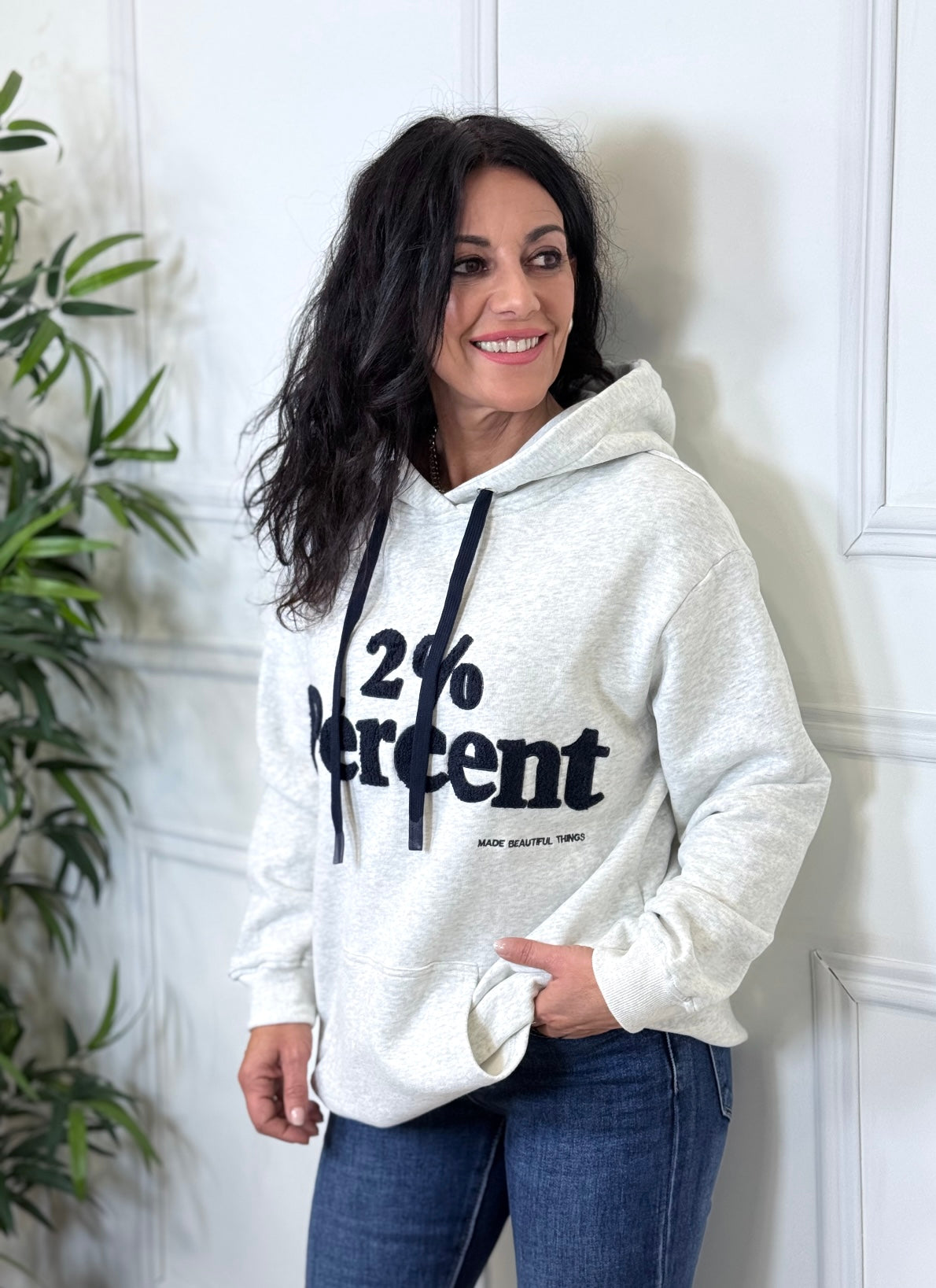 SUDADERA PERCENT GRIS