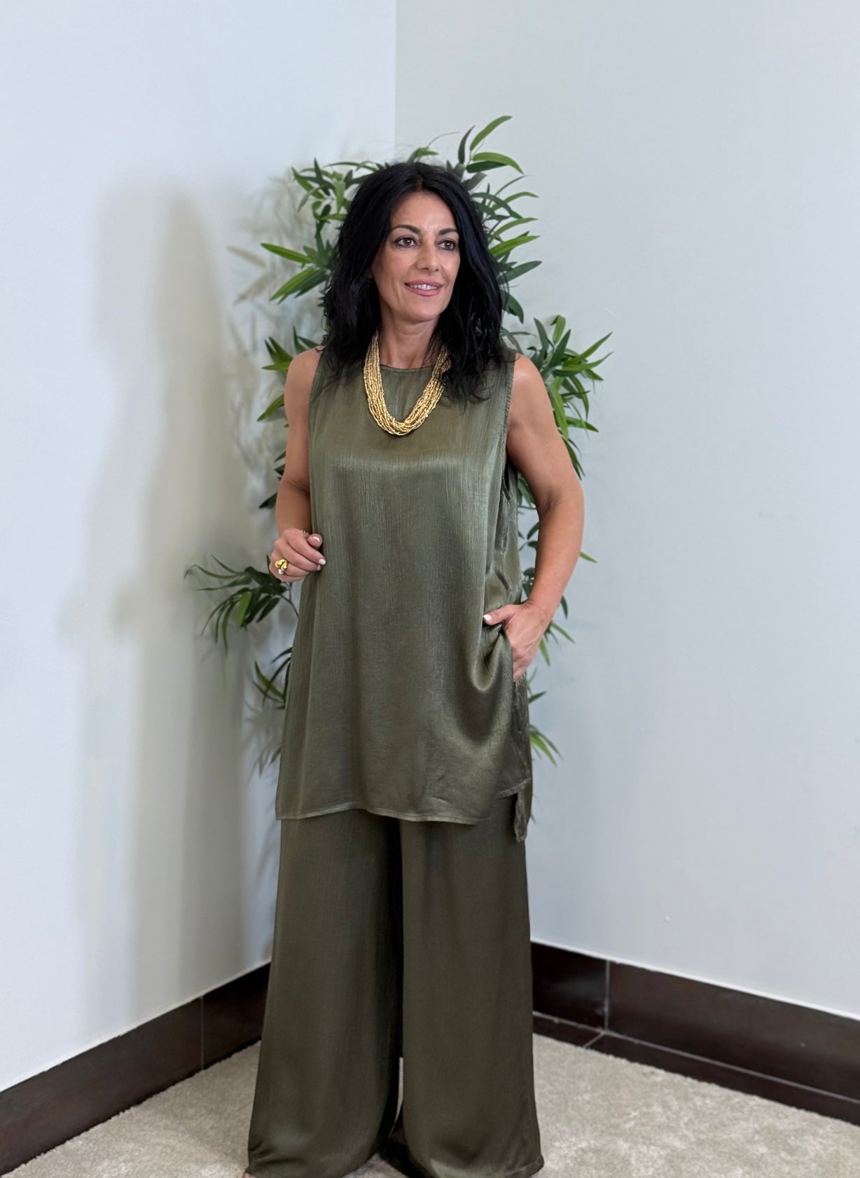 TOP|CASACA COOL VERDE