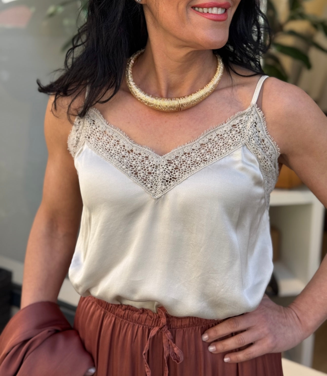 CAMISA LENCERA CHAMPÁN