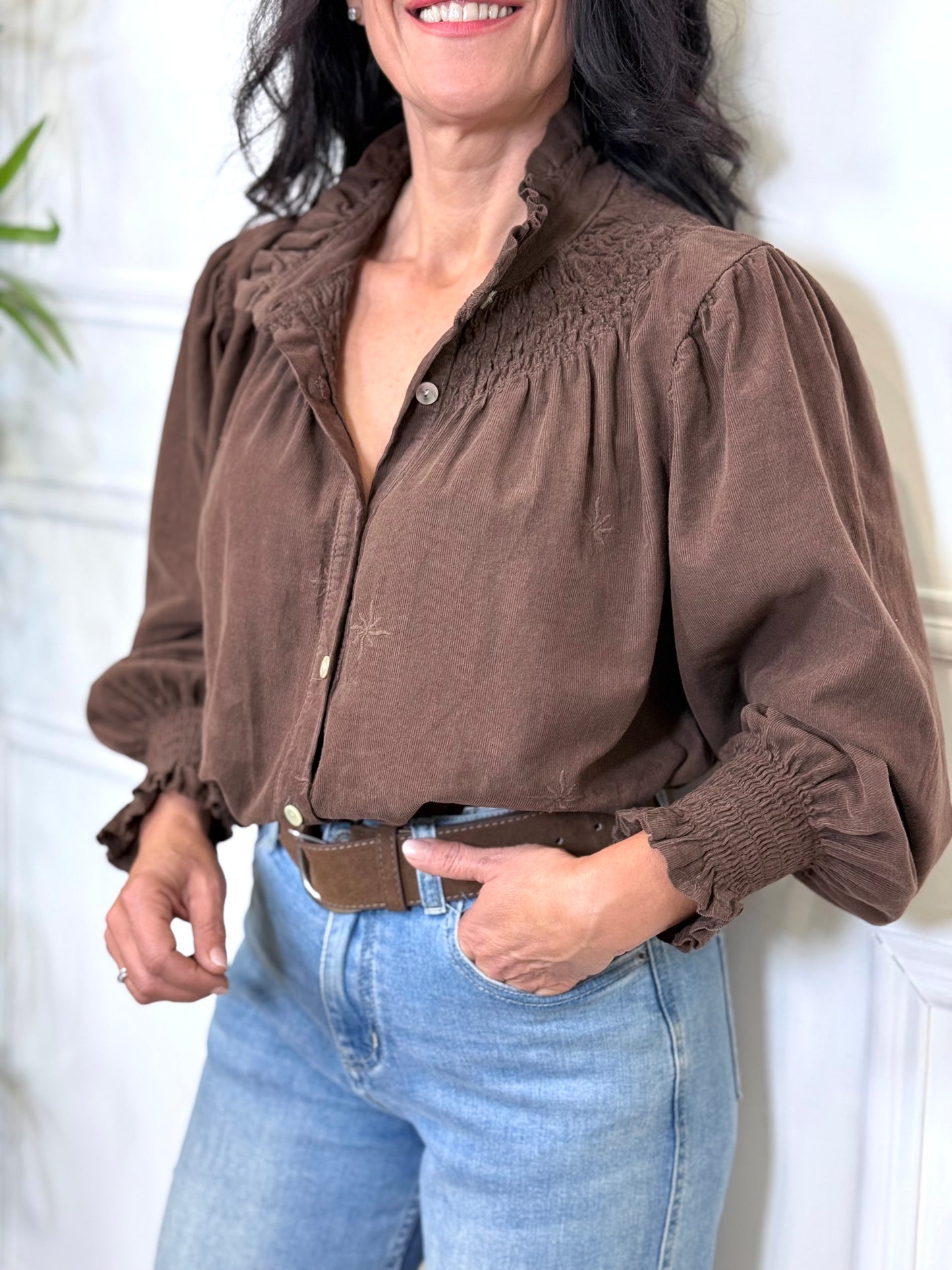 CAMISA MICROPANA CHOCOLATE