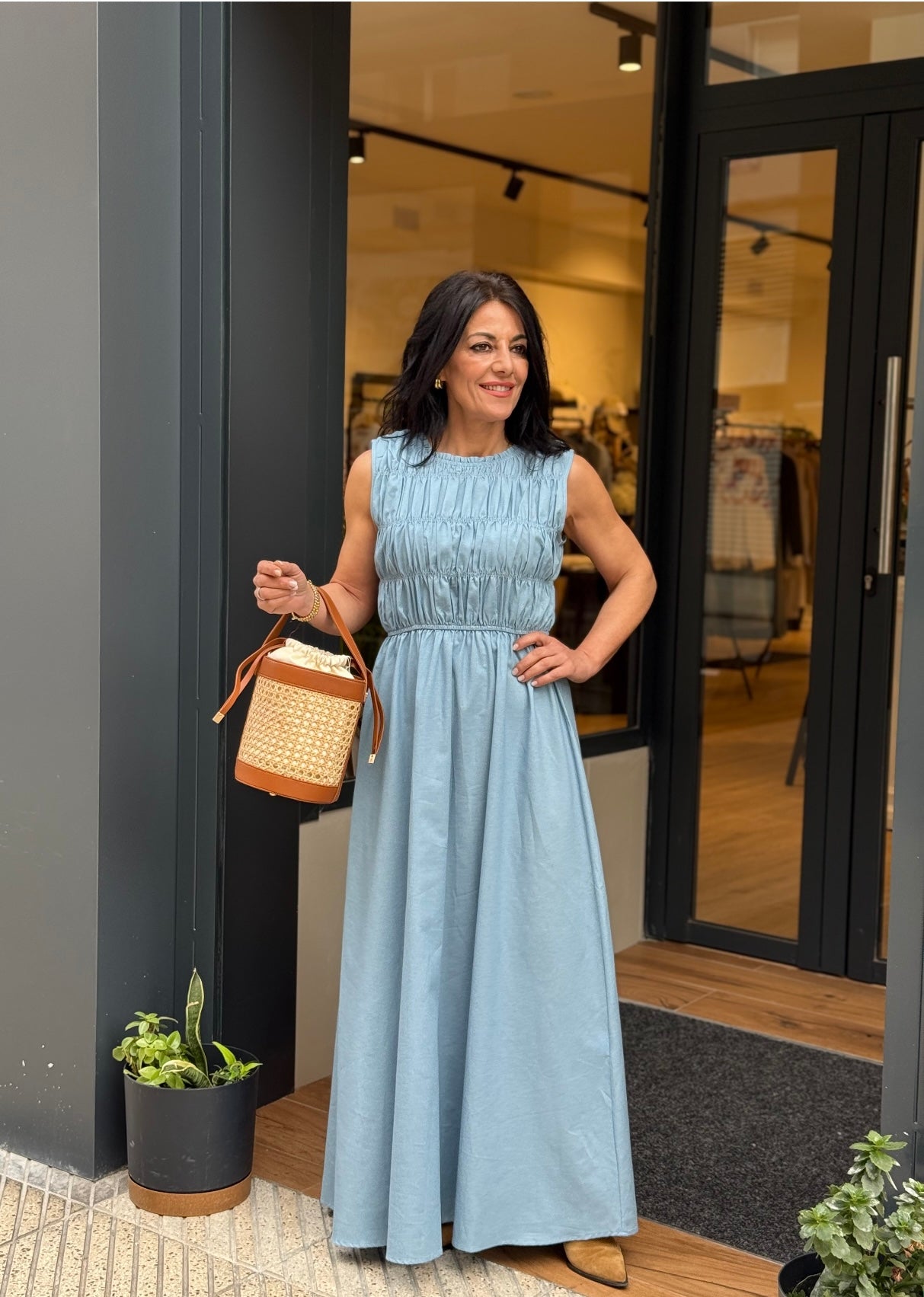 VESTIDO DENIM CLARO SOLE