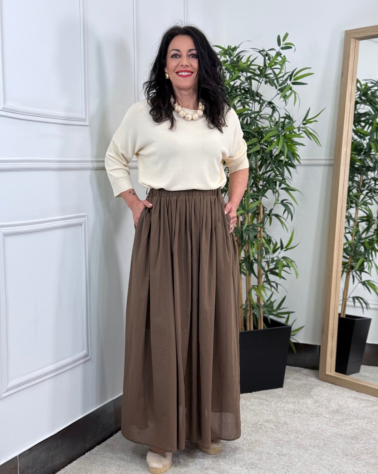 FALDA CHIC CHOCOLATE