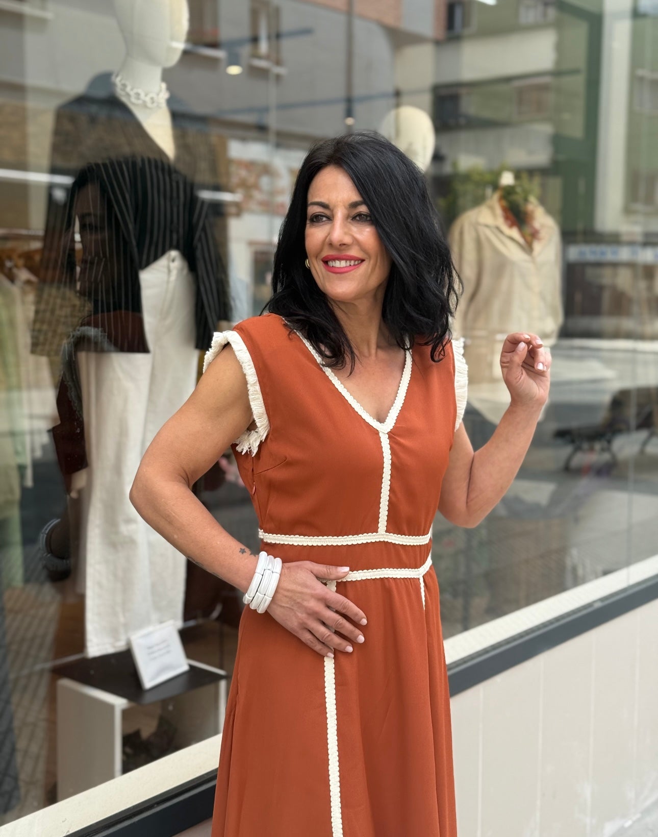 VESTIDO NASAR TEJA