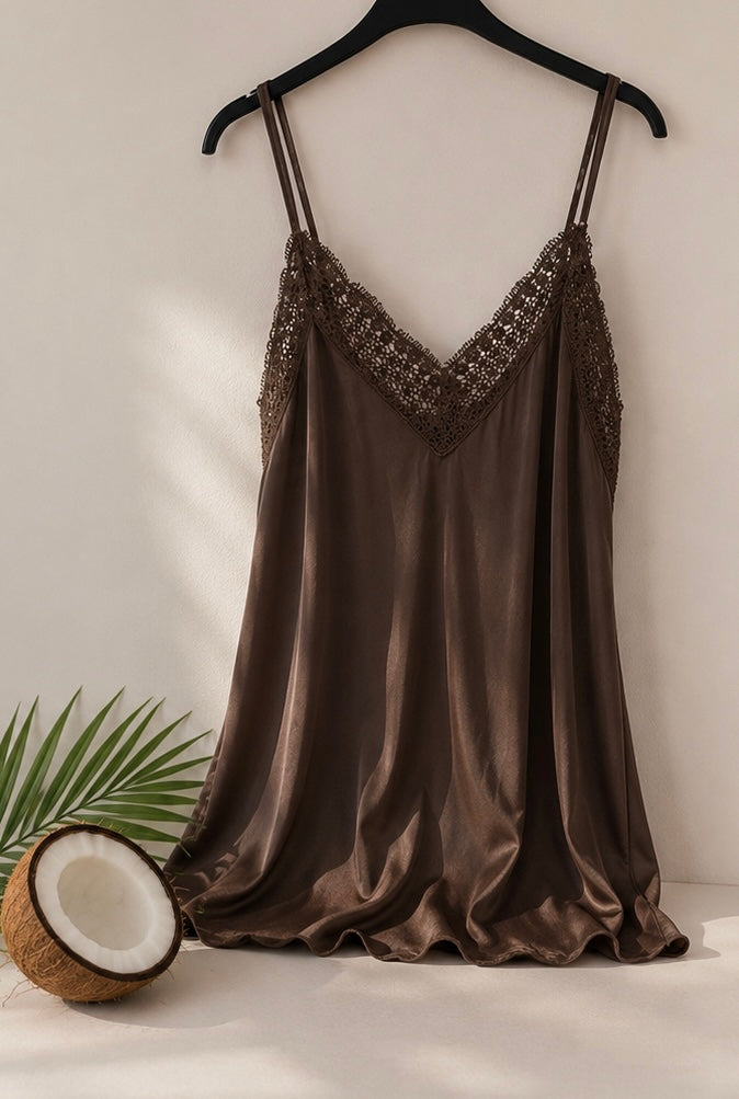 CAMISA LENCERA GIA CHOCOLATE
