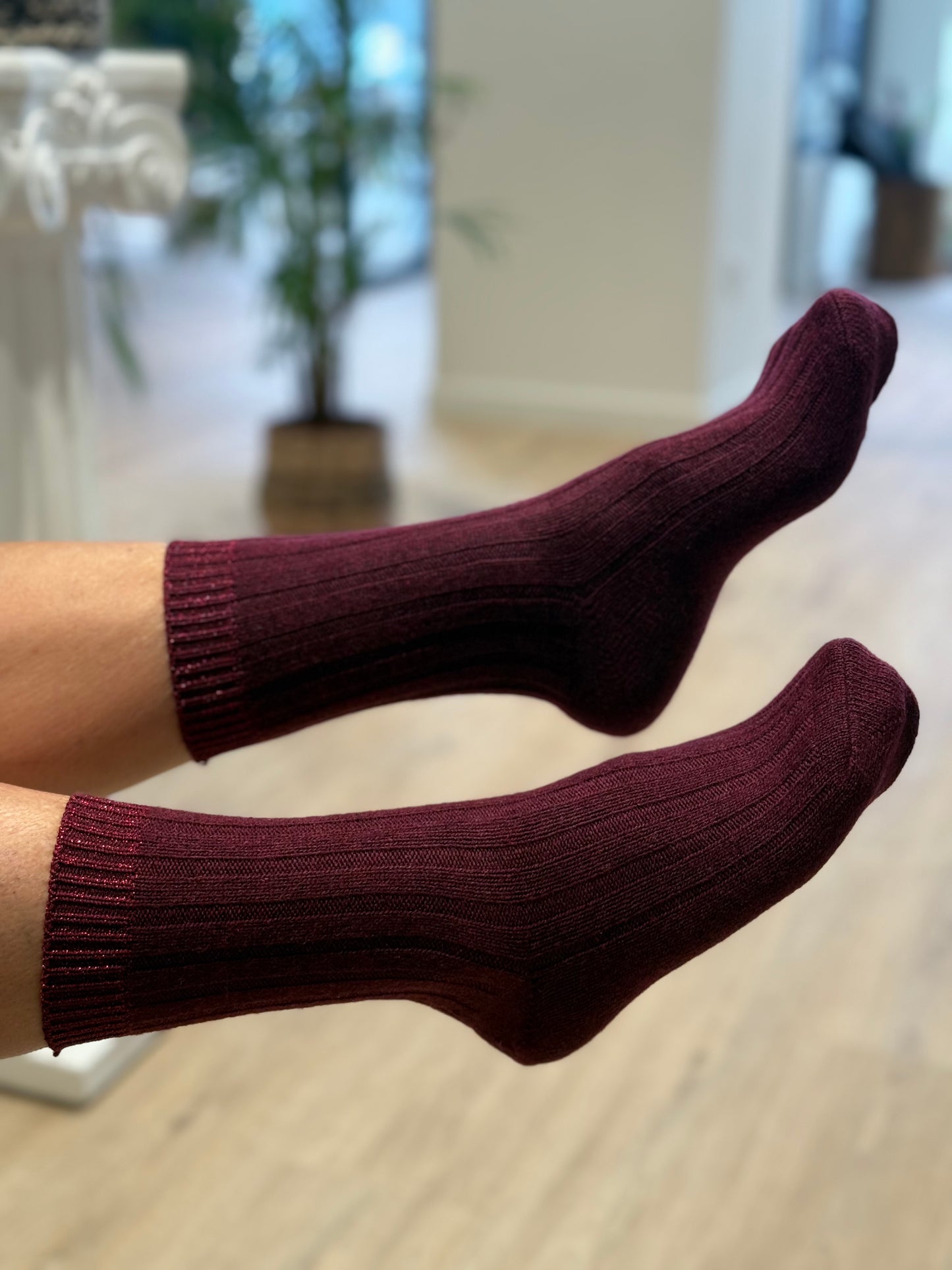 CALCETÍN GLIT BURDEOS