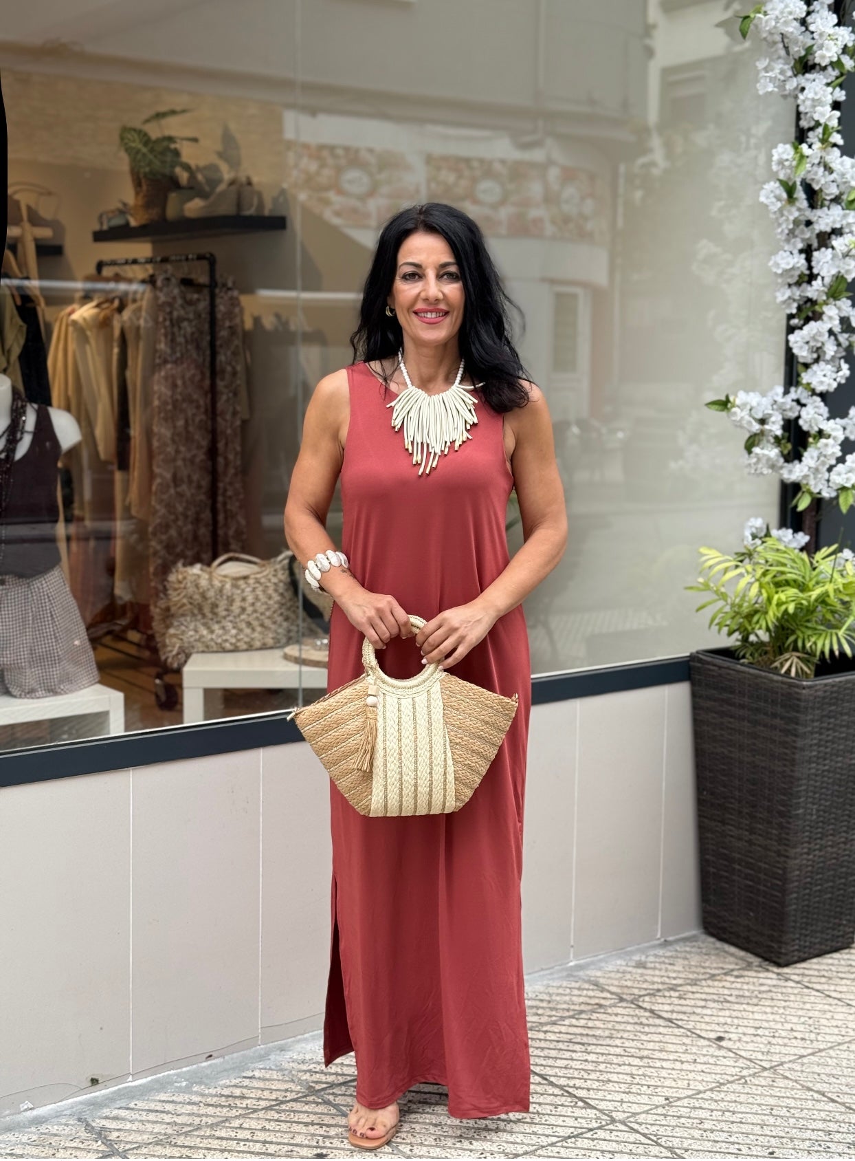 VESTIDO ENSA CORAL