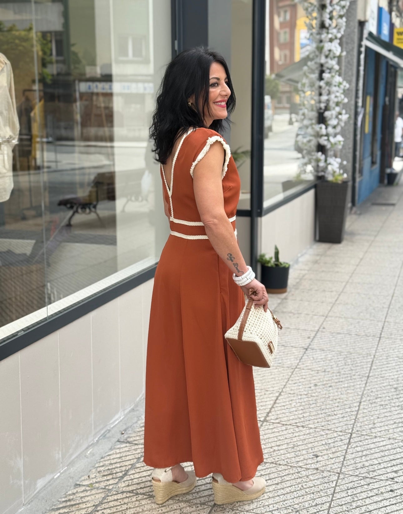 VESTIDO NASAR TEJA