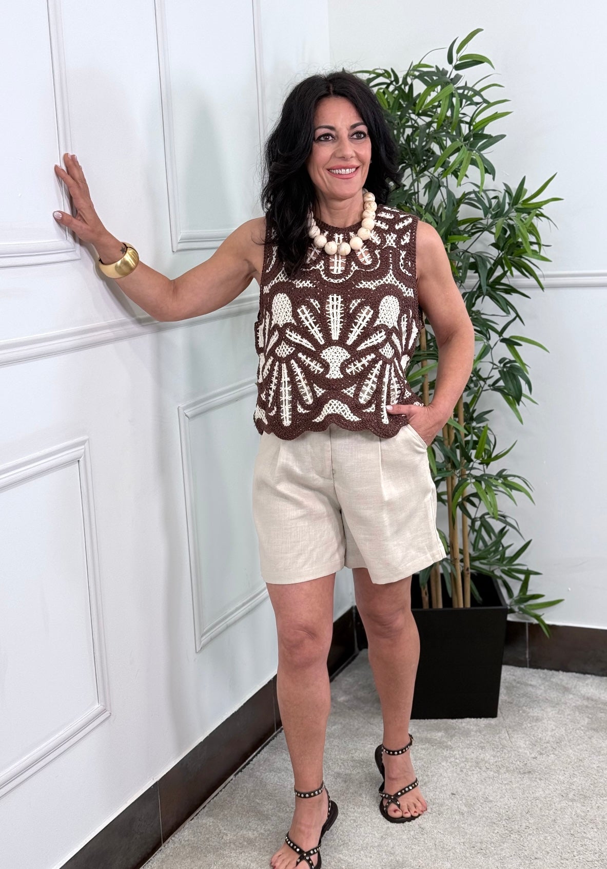 TOP CROCHET CHOCOLATE