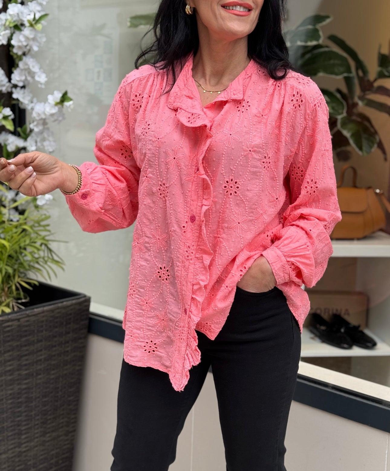 CAMISETA TROQUELADA FLÚOR