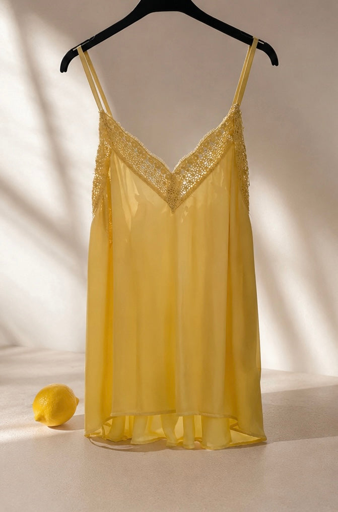 CAMISA LENCERA GIA YELLOW