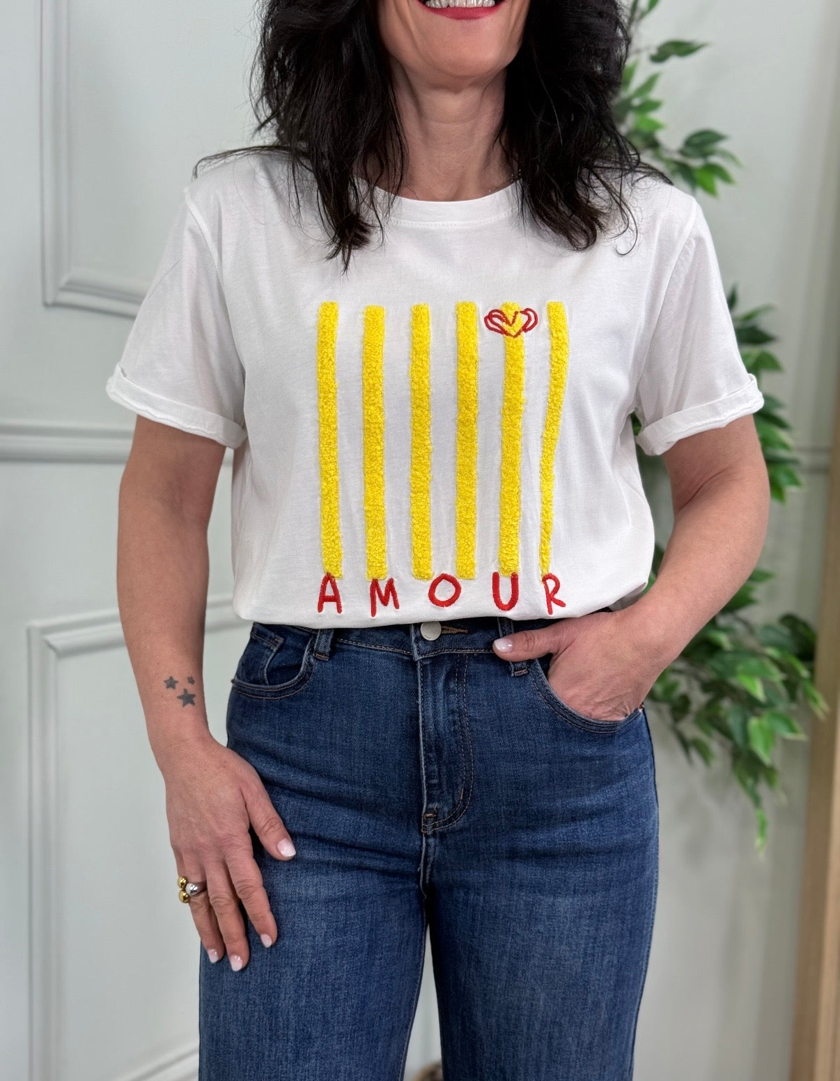 CAMISETA AMOUR YELLOW