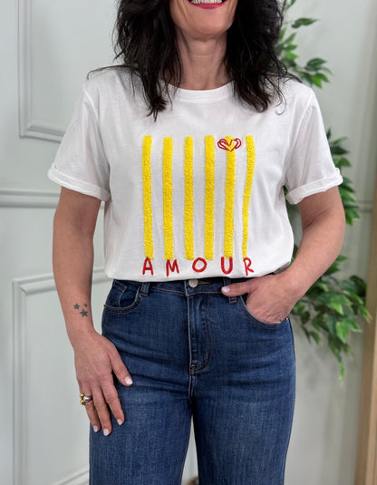 CAMISETA AMOUR YELLOW