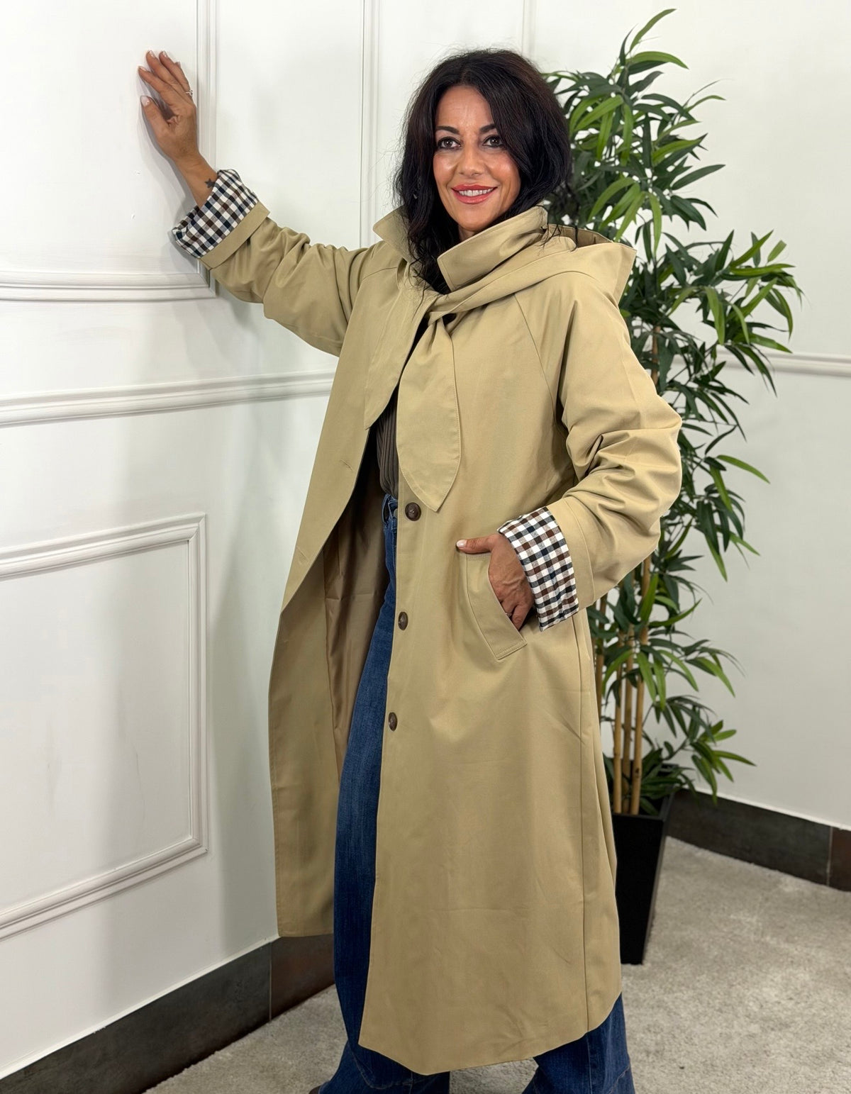 TRENCH CAPUCHA BEIGE