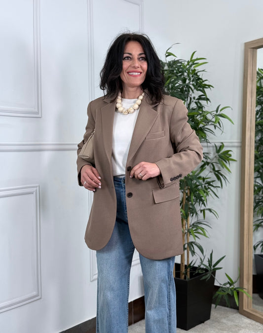 BLAZER BOTÓN MOKA