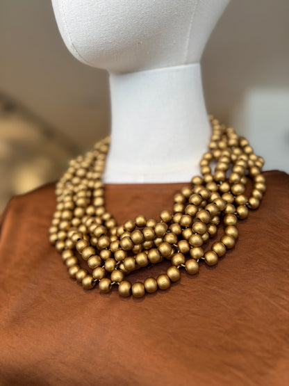 COLLAR BOLAS DORADAS