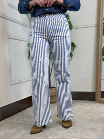 DENIM RAYAS BORDADO